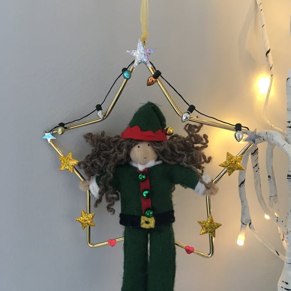 Fairy Doll Elf Christmas Hanging Decoration 