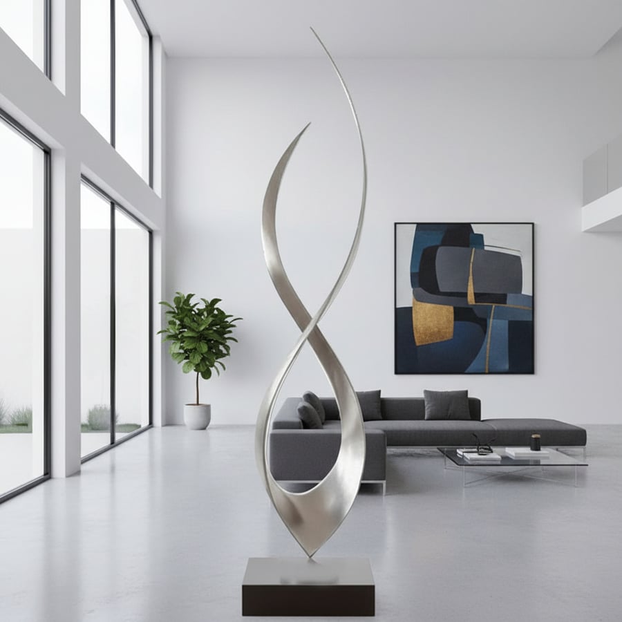Artistic Modern Metal Sculpture for Home and Office Decor