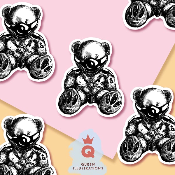 Leather Bear Sticker.