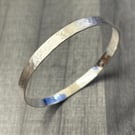 Hammered Sterling Silver Bangle 