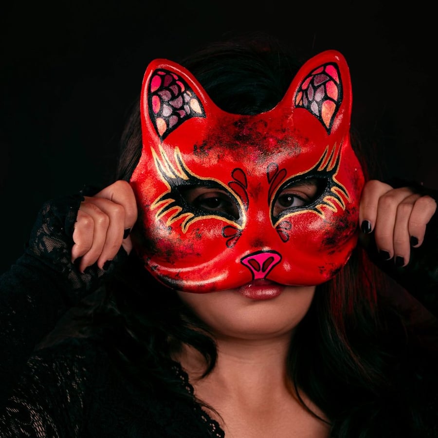 Anastasia Hand-painted Fox Mask