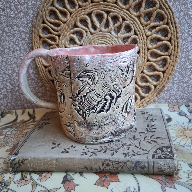 Coffee mug Lobster Ceramic handmade