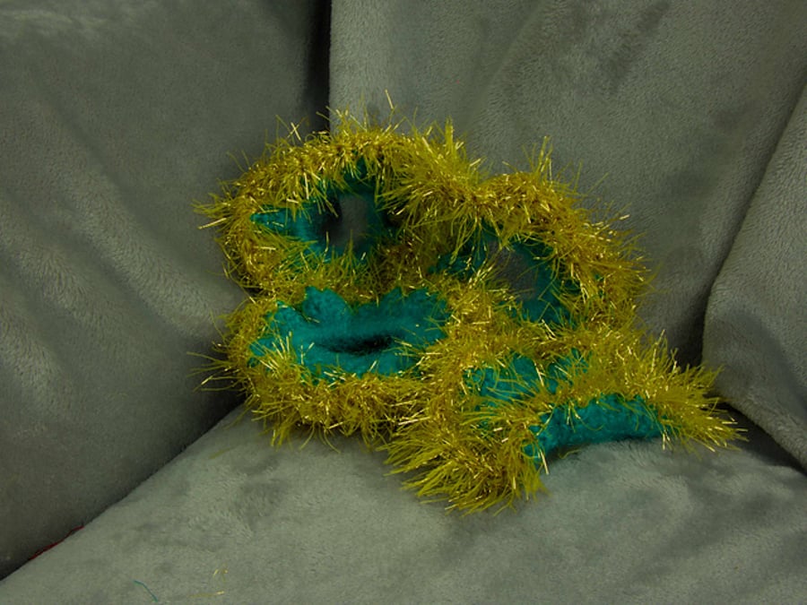 Tinsel Hair Scrunchies- xmas tree