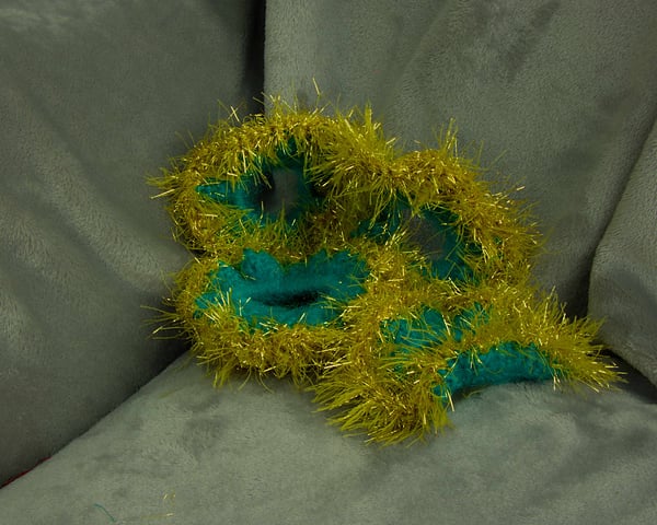 Tinsel Hair Scrunchies- xmas tree