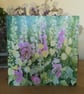 'Hollyhocks' greetings card - Image 1