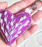 Felt Heart Keychain & Pocket Hug, Handmade Bag Charm Gift handmade keychain - Image 4