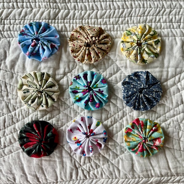 9 Cotton Suffolk Puff Yoyos