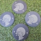 Moongazing Hare Slate Coasters Drinkware Home Decor