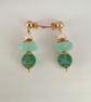 Sea green chalcedony dangle earrings, agate & moonstone - Image 4