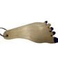 Funky Foot key fob in Birch plywood with purple nails – SKU-FF2 - Image 2