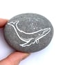 Painted Humpback Whale Stone - Ready to ship cute ocean sea calming home decor