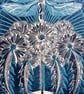 Dragonfly and Dandelions Hand printed Linocut Print - Image 1