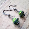 Seaglass Earrings: Green & Lime