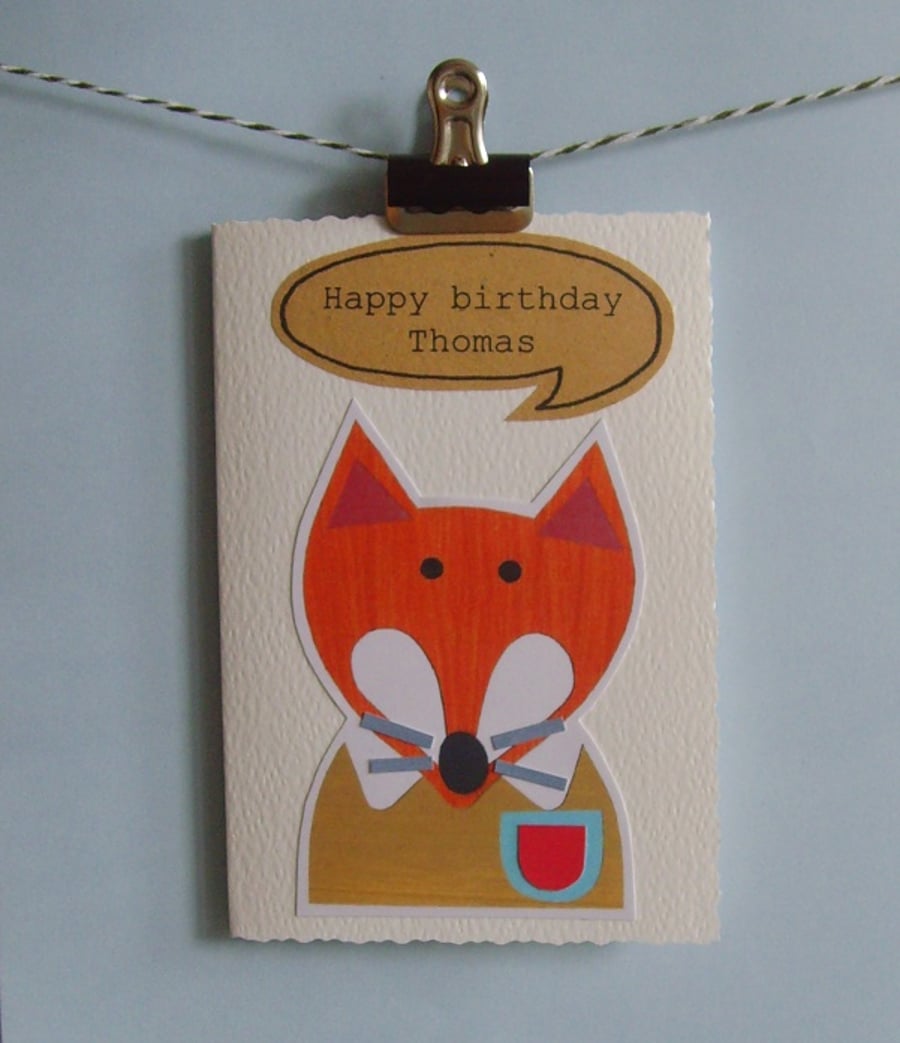 birthday card personalised handmade