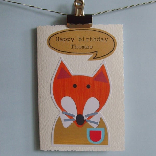 birthday card personalised handmade
