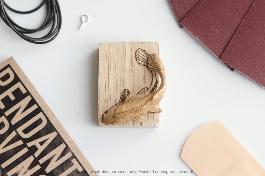 Koi Carp Fish Pendant Carving Kit
