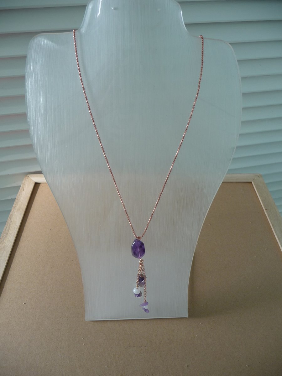 An Amethyst & Moonstone Necklace