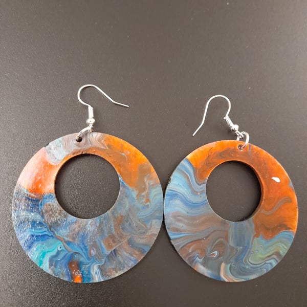 Earrings Acrylic dipped