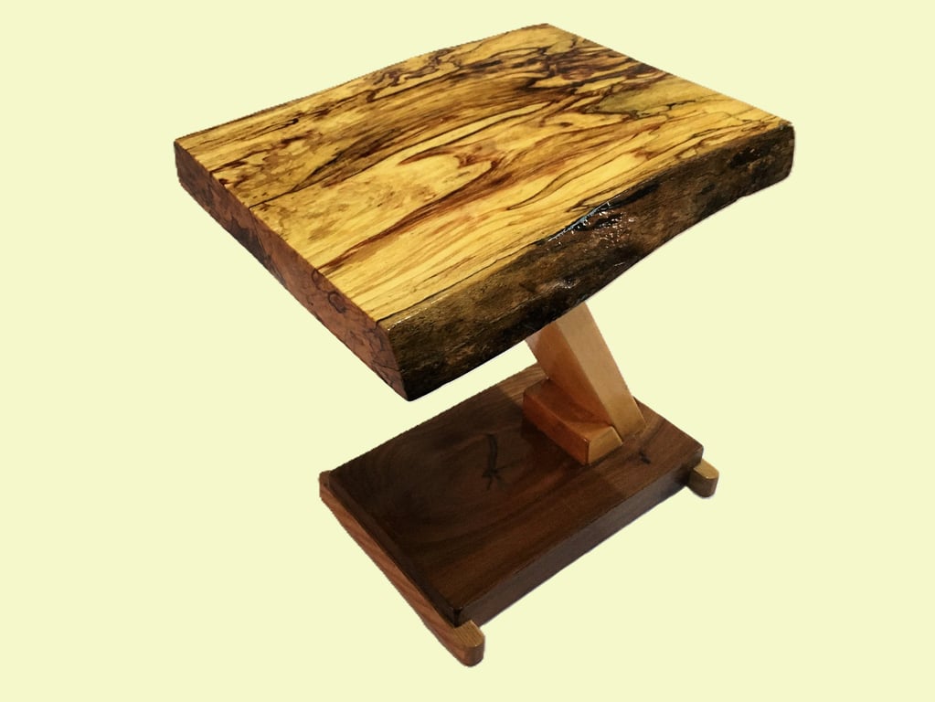 Handcrafted Coffee table in Spalted Beech and English Elm. (SKU-TAB01)