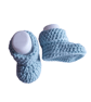 Crocheted Newborn Baby Booties in Duck Egg Blue , Baby Gift, Gender Neutral  - Image 8