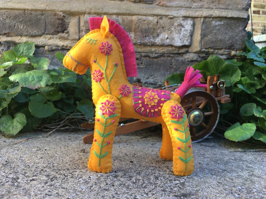 Tootie Fruitie the Little Hand Embroidered Horse 