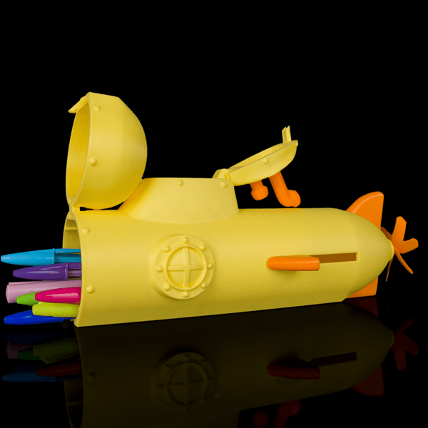 Yellow Submarine – 3D Printed Pencil Case and Desk Organiser