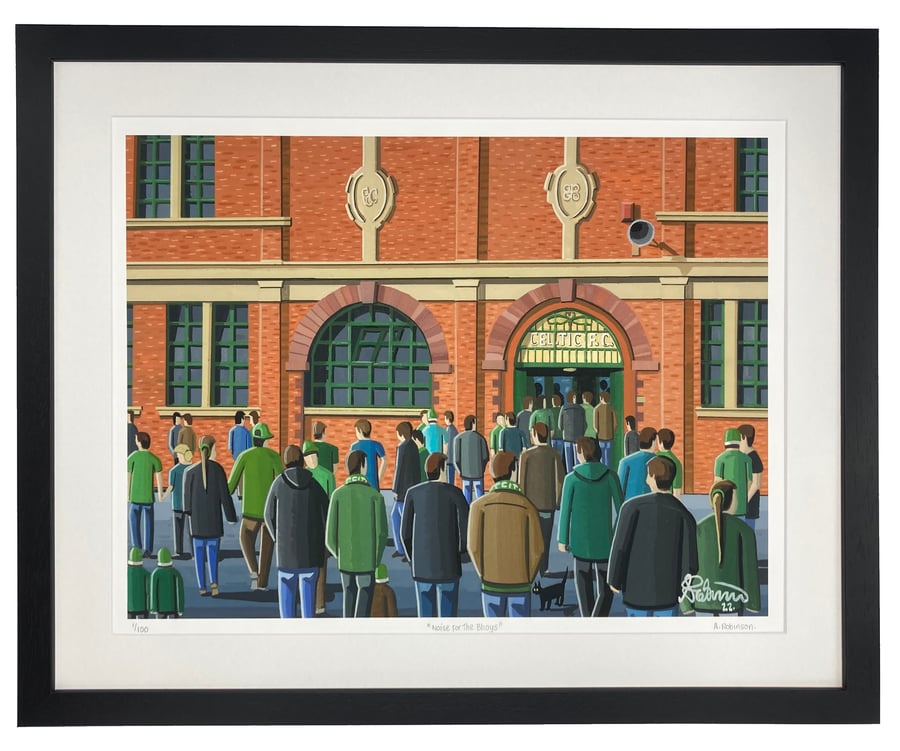 Celtic F.C, Celtic Park Limited Edition Framed Art Print (20" x 16")