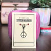 Stitch Marker, Progress Keeper, Enamel Charm Peace Sign