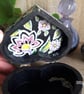 loveheart shaped wooden trinket box handpainted with ornamental bird & flowers.  - Image 4