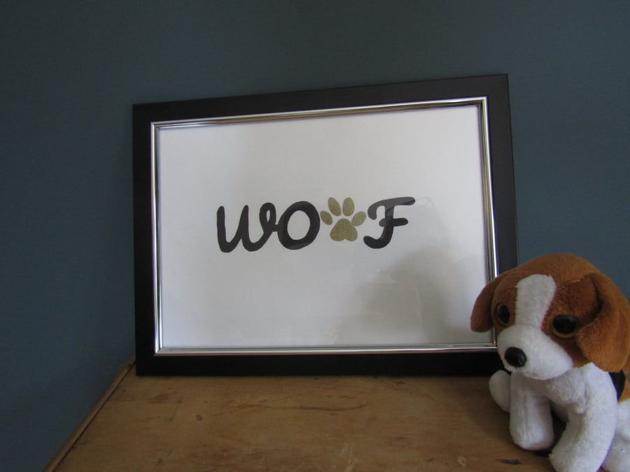 WOOF Print - Dog Lovers Picture