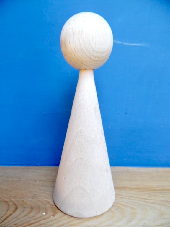 16cm Tall Cone Doll  Peg Doll  Steiner, montessori. waldorf