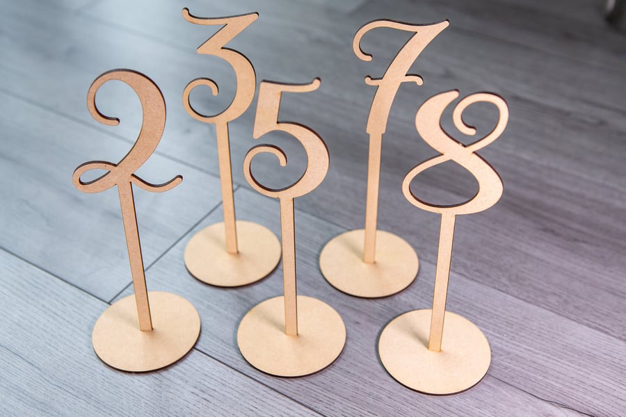 Wedding Table Numbers Wood Rustic Table Number Wooden Natural Finish