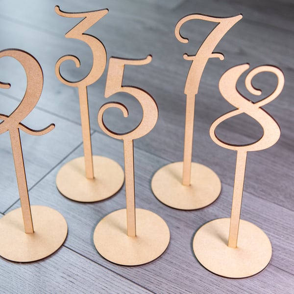 Wedding Table Numbers Wood Rustic Table Number Wooden Natural Finish
