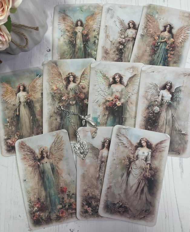 Angel Card and Angel Dangle Charm by Carolee Crafts PB4 - 0020