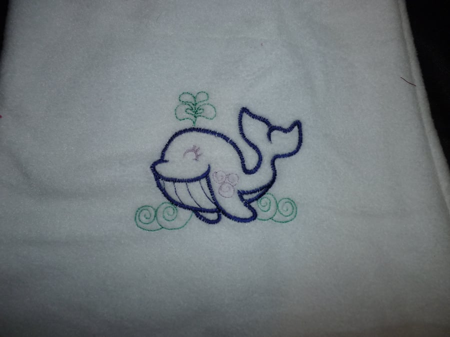 Baby sleep bag - sack with drawstring & embroidery- white