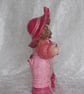 Ceramic Large Hand Painted Female Girl Figurine Pink Ornament Decoration. - Image 4