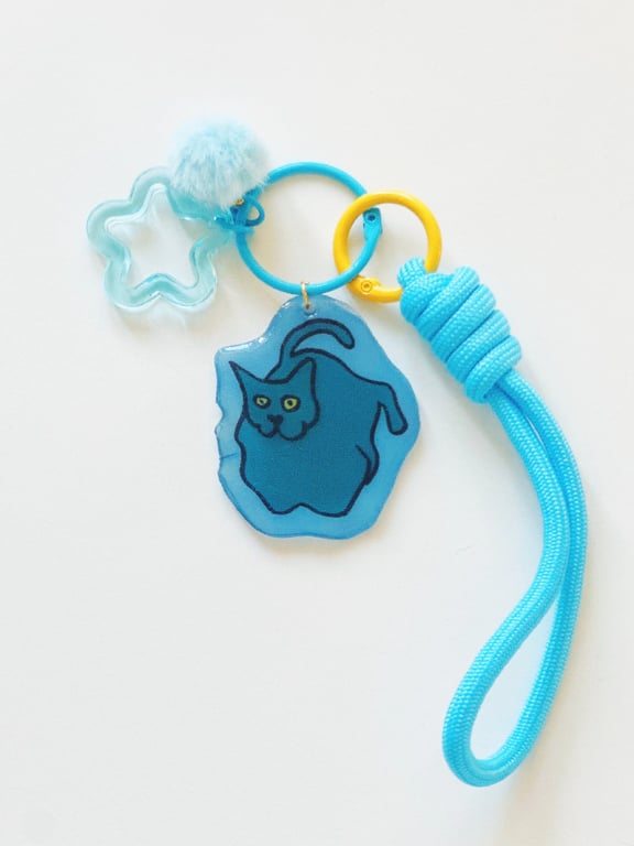 No More Drama Cat – Handmade Original Pet Illustration Keyring