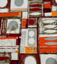 Retro Midcentury Circle Abstract 50s 60s VIntage Fabric Lampshade option  - Image 1
