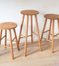Barstool - Handmade solid oak bar stool, mid century design