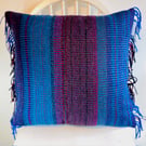 Fringed hand  woven cushion 