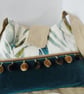 Recycled furnishing fabric bag with pompom trim - Image 5