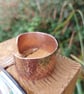 Simple hammered texture pure copper cuff bangle  - Image 6