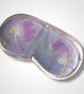 Lilac Magnolias Linen Lotus Flower Lavender Eye Mask