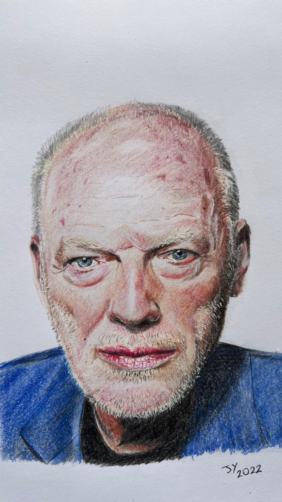 Original A4 artwork of David Gilmour 