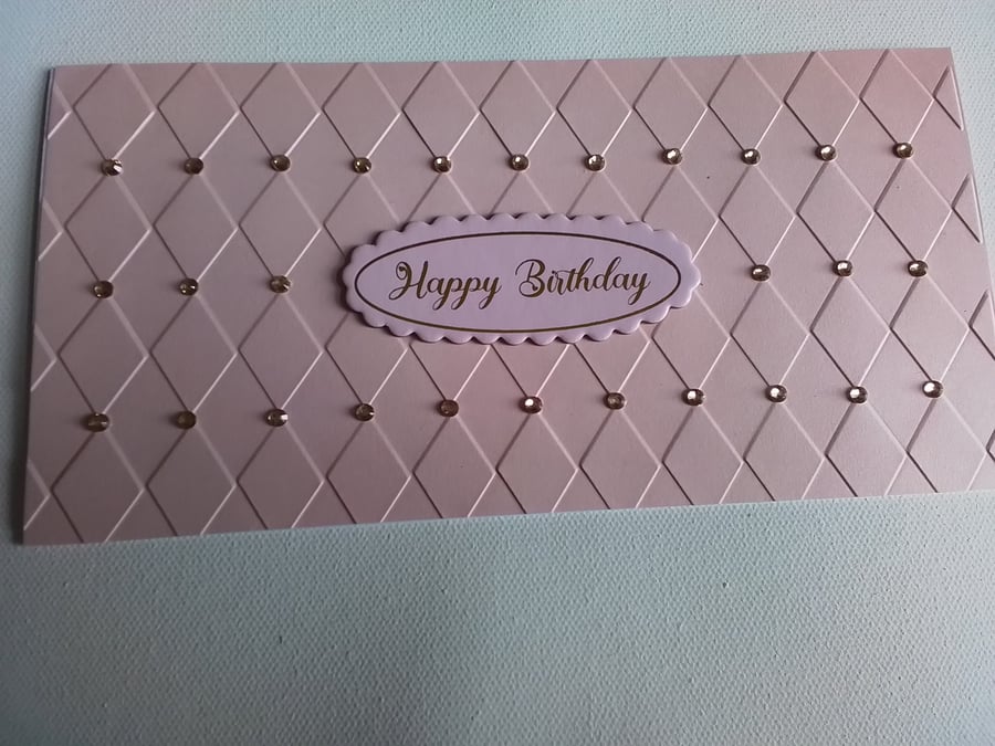 Birthday card. Happy Birthday card. Embossed Birthday card. CC890