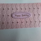 Birthday card. Happy Birthday card. Embossed Birthday card. CC890