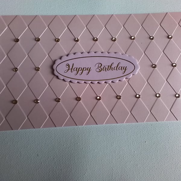 Birthday card. Happy Birthday card. Embossed Birthday card. CC890