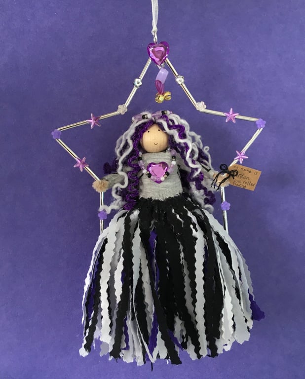 Asexual Inspired Pride Flag Little Person In A Star Hanging Decoration, LGBTQIA