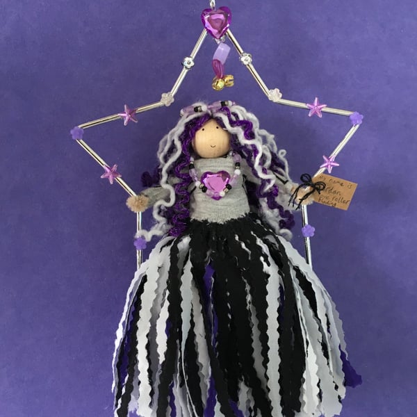Asexual Inspired Pride Flag Little Person In A Star Hanging Decoration, LGBTQIA