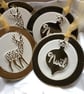 Handmade Gold Reindeer Christmas Ornament, Elegant Tree Decor - Image 2